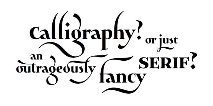 Calligraphic fonts