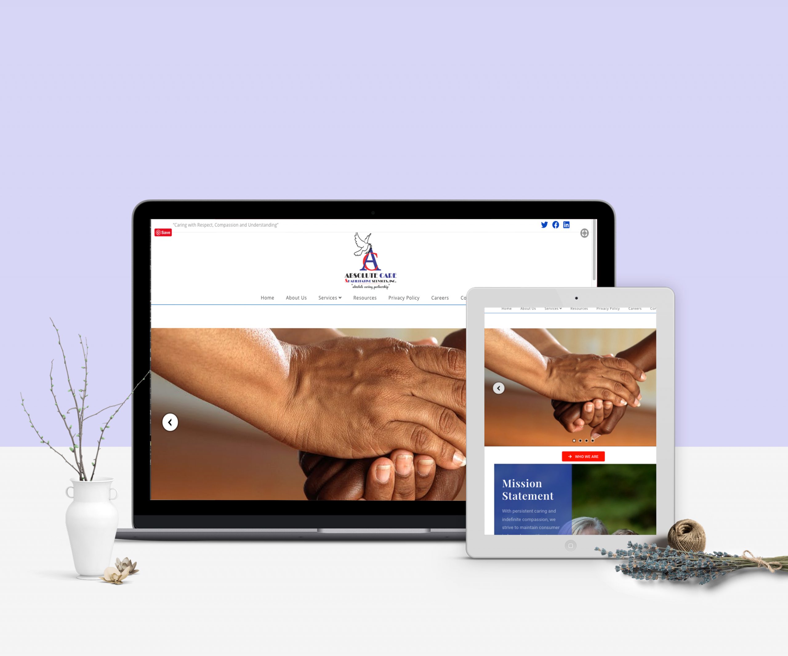 website design for healthcare company