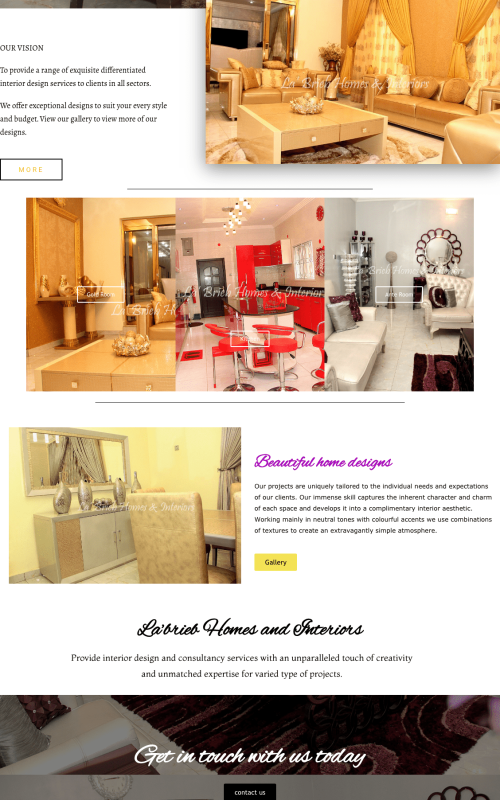 Website design for Interior Designer